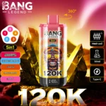 Bang Legend 120K Puffs – 5 az 1-ben Vaping, 120,000 Puff és Több Íz - Image 7