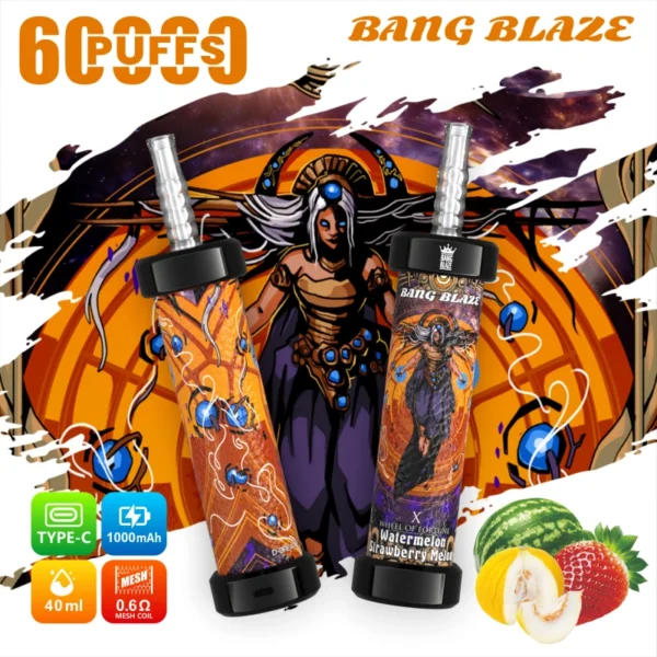 Bang Blaze 60K Shisha | 60,000 Slukk és kristálytiszta egyszer használatos vape
