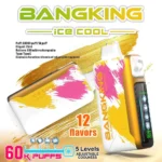 Bang King Ice Cool 60000 Puffs - Állítható Hűtési Szint LED Kijelzővel, 60K Fúvásos Eldobható Vape, Eredeti - Image 4