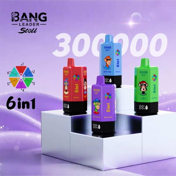 BANG LEADER STOLL 300K Puffs 6 in 1 Taste Disposable Vapes Wholesale Bulk Buy Rechargeable Ultra