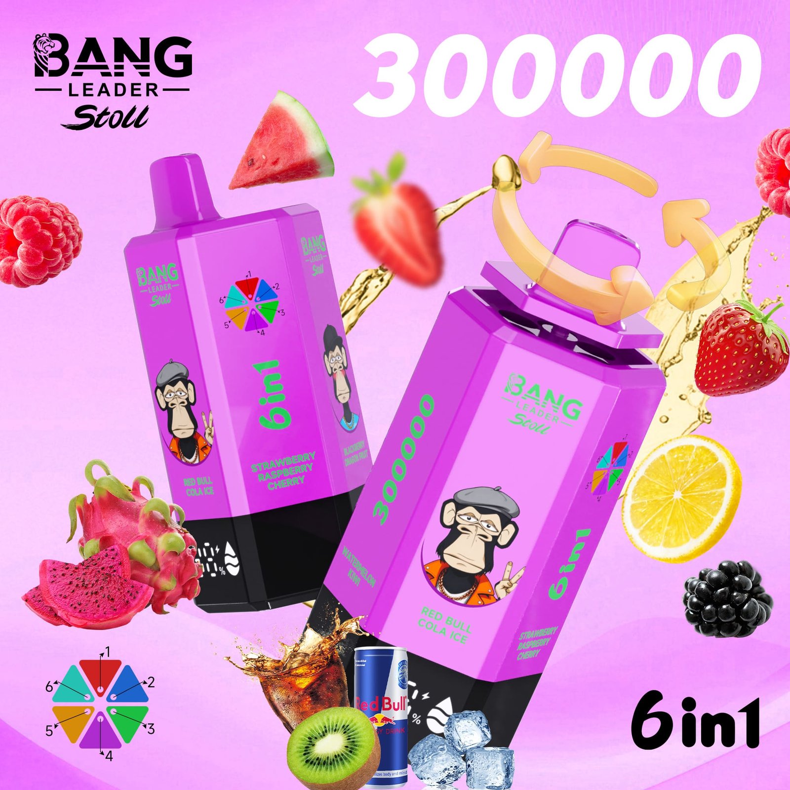 BANG LEADER STOLL 300K Puffs 6 in 1 Taste Disposable Vapes Wholesale Bulk Buy Rechargeable Ultra - Image 10