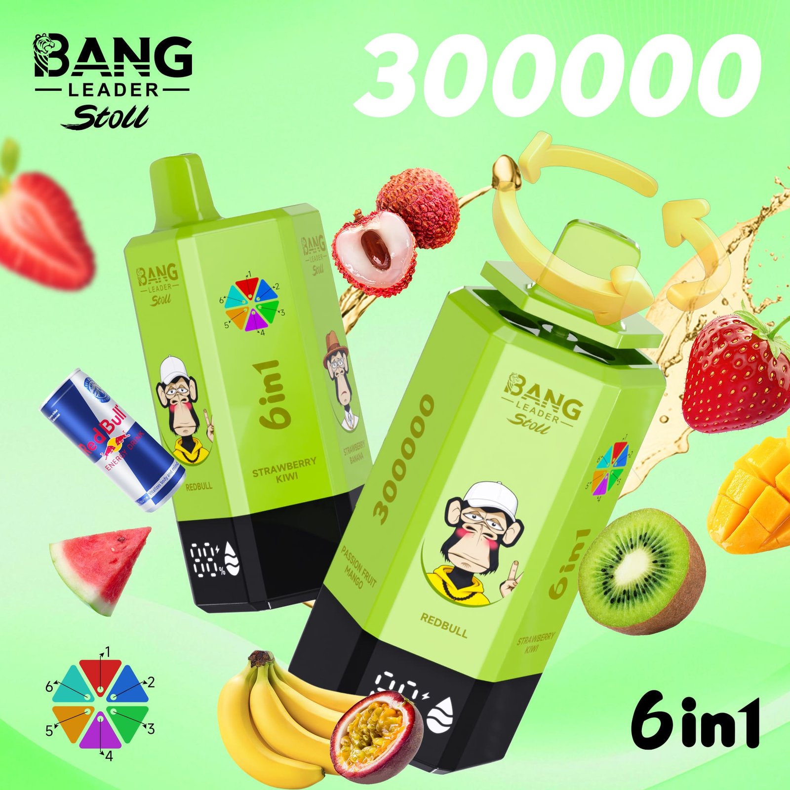 BANG LEADER STOLL 300K Puffs 6 in 1 Taste Disposable Vapes Wholesale Bulk Buy Rechargeable Ultra - Image 9