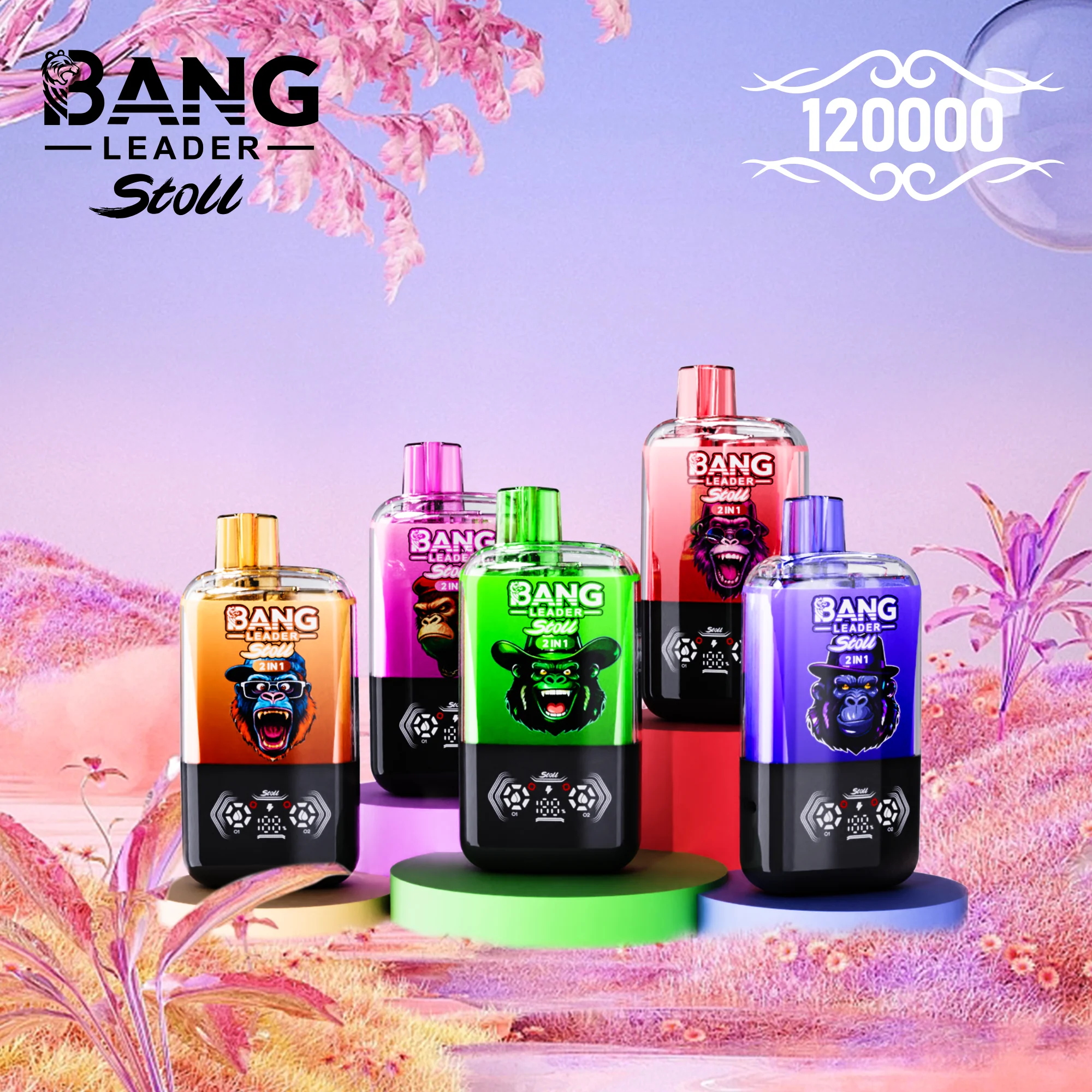 Bang Leader Stoll 120k Puffs Product main image (WebP) Bang Leader Stoll 120K Puffs – 2 íz egy készülékben - VapePurchase