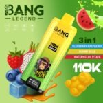 Bang Legend 110K Puffs 3 az 1-ben Vape – Ultra hosszú élettartam, hálós tekercs, Type-C töltés, 12 ízkombó - Image 3