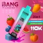 Bang Legend 110K Puffs 3 az 1-ben Vape – Ultra hosszú élettartam, hálós tekercs, Type-C töltés, 12 ízkombó - Image 10