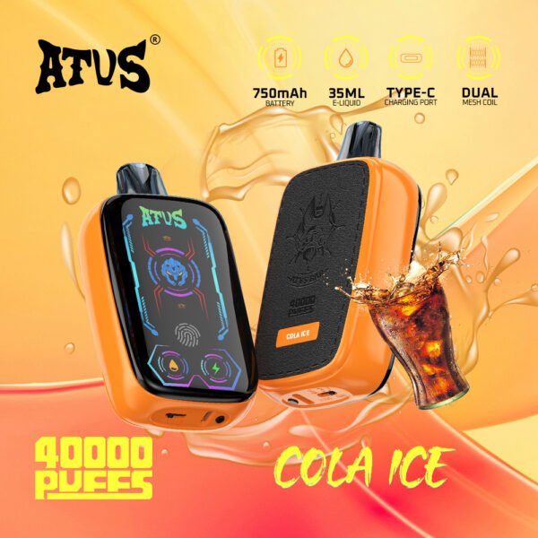 ATVS Bar 40000 Puffs Disposable Vape | Prémium Egyszer Használatos Vape | 40,000 Puff | OLED Képernyő | USB Type-C Töltés