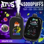 ATVS Smart Touch Screen 45000 Puffs Disposable Vape | Prémium Egyszer Használatos E-cigaretta OLED Képernyővel - Image 6