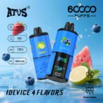 ATVS Warship 60000 Puffs – Prémium Eldobható Vape | 60,000 Puff | 4-in-1 Ízváltó Rendszer | USB Type-C Töltés - Image 6