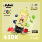 Bang Leader 450K Puffs– 15 az 1-ben újratölthető eldobható vape – Állítható jég hatás, okos kijelző, nagykereskedelmi kiszerelés - Image 5