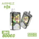 Airmez Fox 2 in 1 80000 Puffs – Kettős Íz LED Kijelzős Eldobható Vape | 80K Puff | Újratölthető | EU Raktár - Image 8