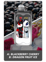 Merry Mi Panda Twins 20000 Puffs 2 az 1-ben Eldobható Vape – Két Íz Egy Készülékben